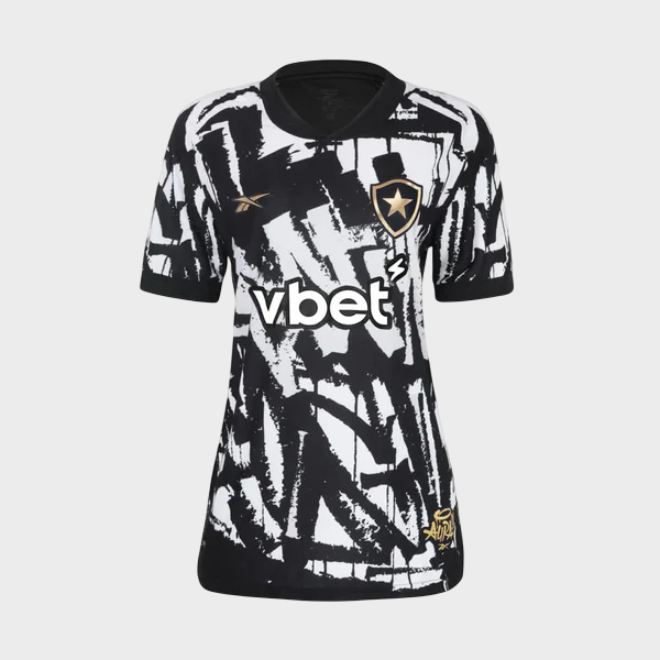 Camisa Botafogo Feminina IV 25/26 - Preta e Branca