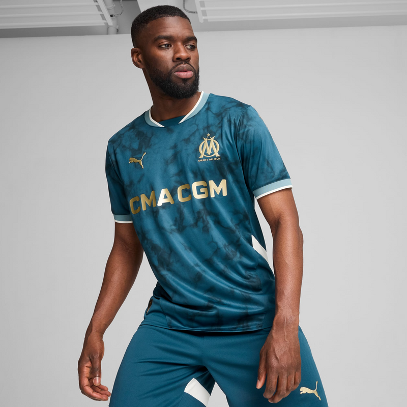 Camisa Olympique de Marseille Away 24/25 - Torcedor Puma Masculino - Azul