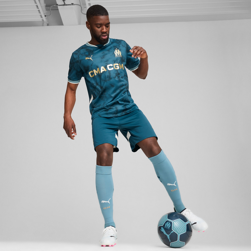 Camisa Olympique de Marseille Away 24/25 - Torcedor Puma Masculino - Azul
