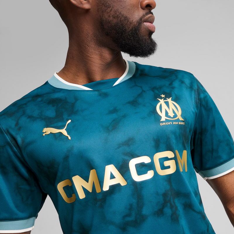Camisa Olympique de Marseille Away 24/25 - Torcedor Puma Masculino - Azul