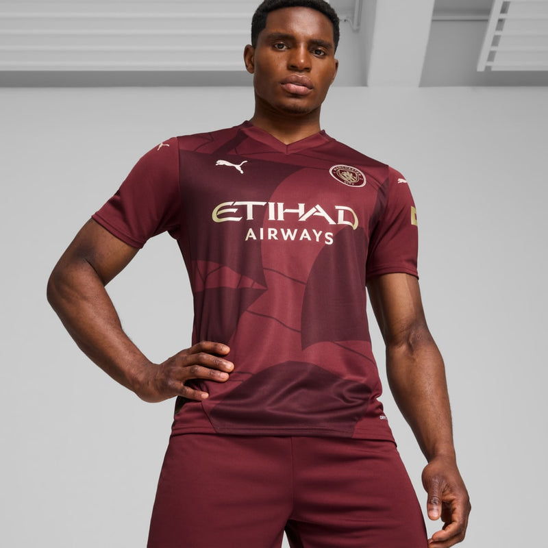 Camisa Manchester City Third 24/25 - Torcedor Puma Masculino - Bordô