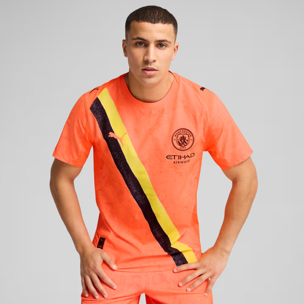Camisa Manchester City KIDSUPER 25/26 - Torcedor Puma - Laranja