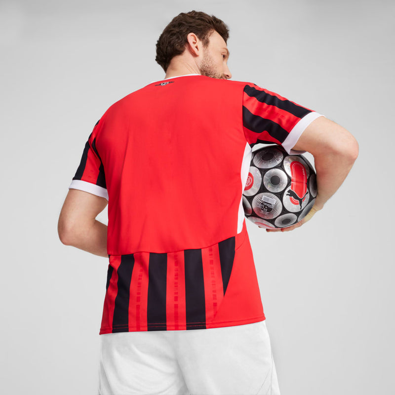 Camisa Milan Home 24/25 - Torcedor Puma Masculino - Vermelho e Preto