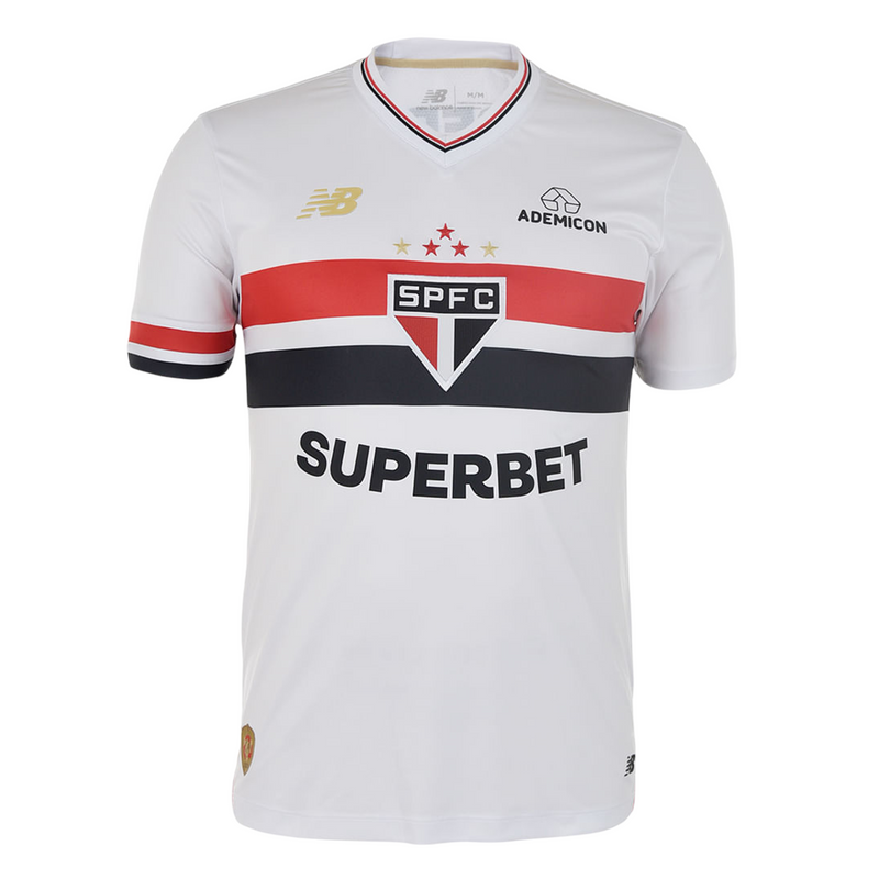 Camisa São Paulo FC Home 25/26 - Torcedor New Balance Masculino - Branco