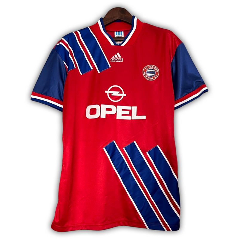 Camisa Bayern de Munique Home 1993/95 - Retrô Adidas Masculino - Vermelho e Azul
