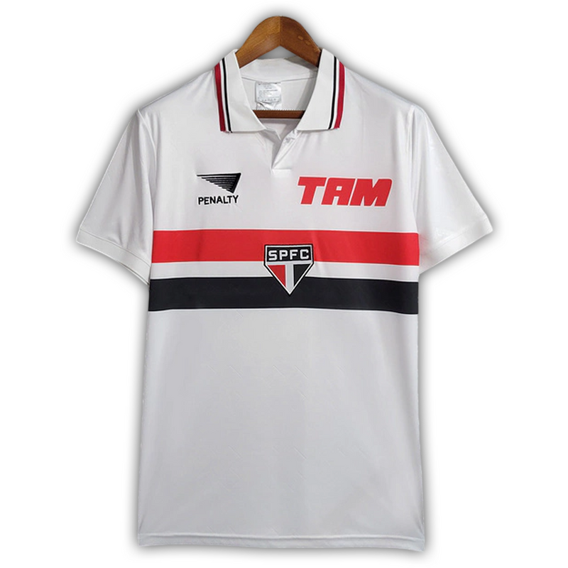 Camisa São Paulo Home 1993/94 - Retrô Penalty Masculino - Branco
