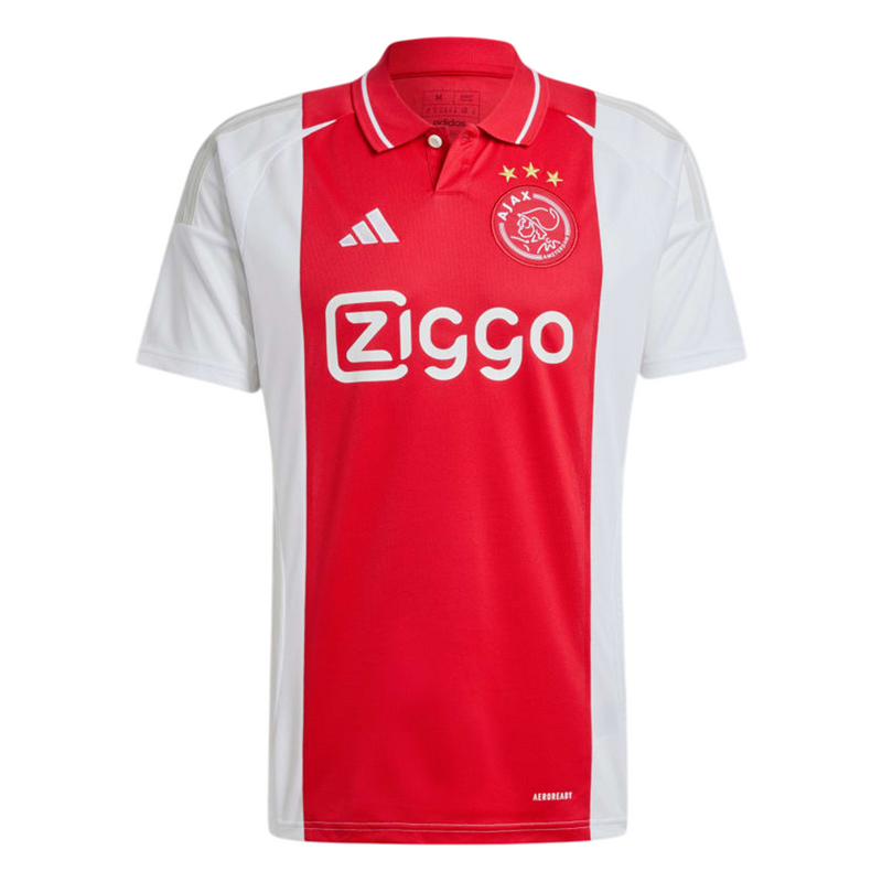 Camisa Ajax Home 24/25 - Torcedor Adidas Masculino - Branco e Vermelho