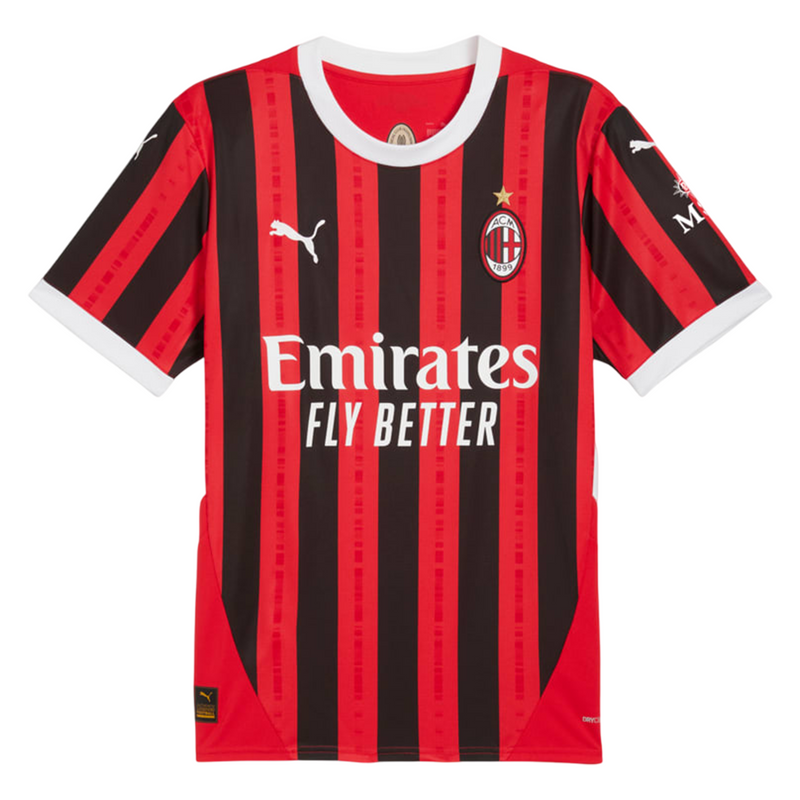 Camisa Milan Home 24/25 - Torcedor Puma Masculino - Vermelho e Preto